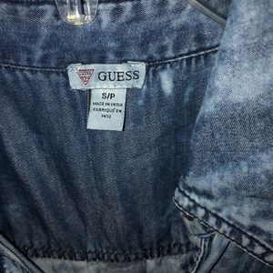 Guess acid wash short romper